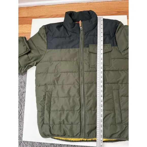 Gerry Bearwood Workwear Puffer Jacket Men M Olive Black Cozy Quilted Comfy - Picture 10 of 10